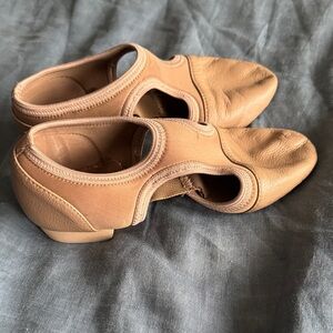 Jazz t straps pedini leather caramel nude tan Dance Shoes